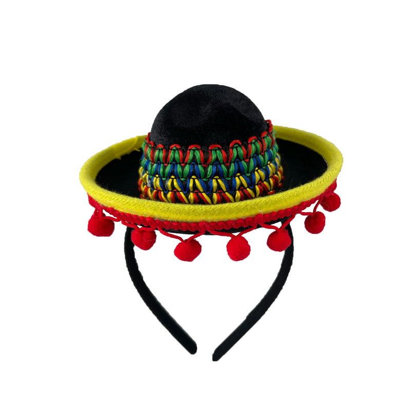 节日帽子发箍狂欢节万圣节派对用品儿童成人宠物生日墨西哥小帽子