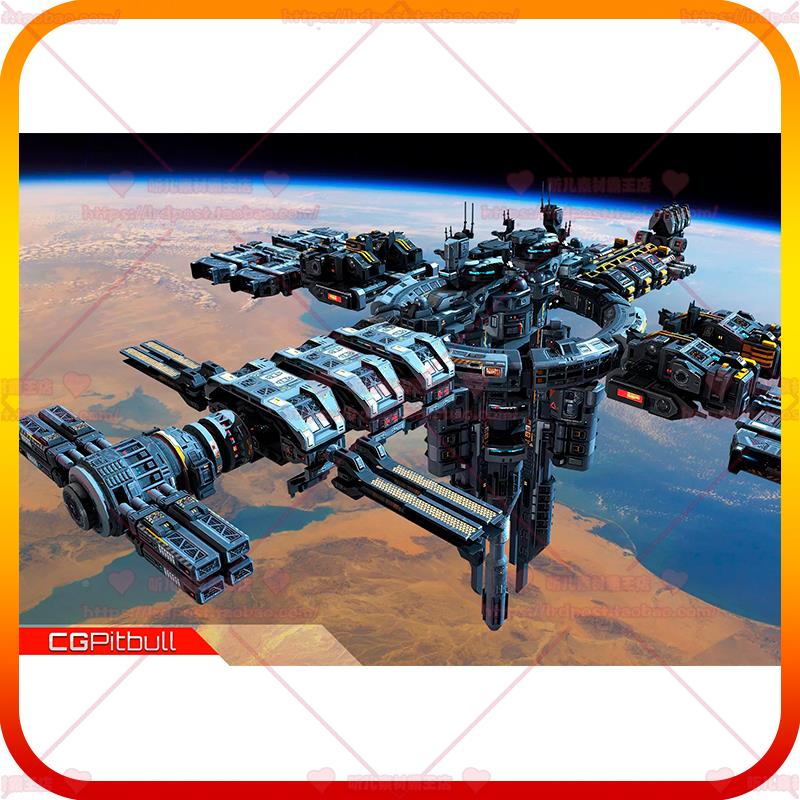 Unity3d 科幻宇宙空间站场景模型 Modular Space Stations 1.0