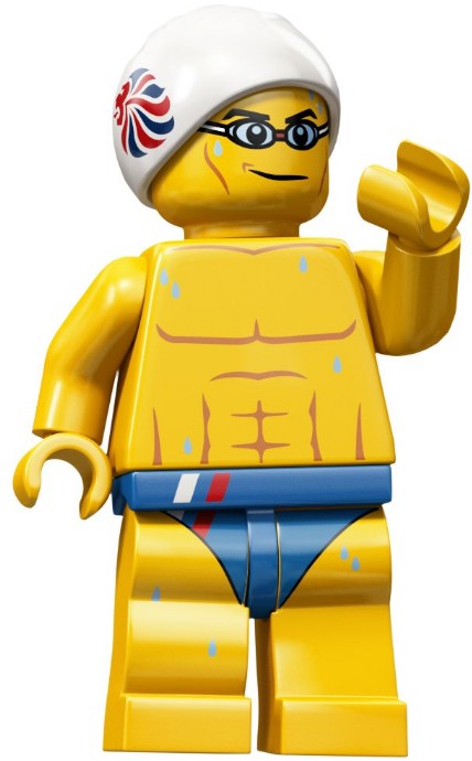LEGO乐高8909人仔抽抽乐伦敦奥运会游泳运动员塑料拼装积木玩具新