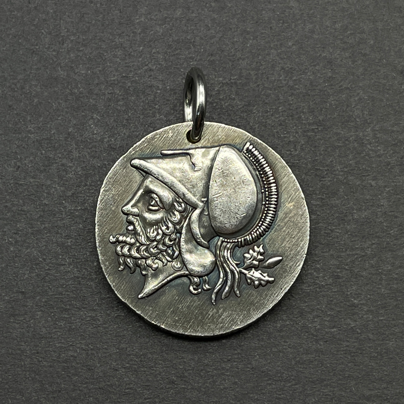 古希腊银币双面人硬币白羊座天蝎座守护神古罗马战神阿瑞斯玛尔斯
