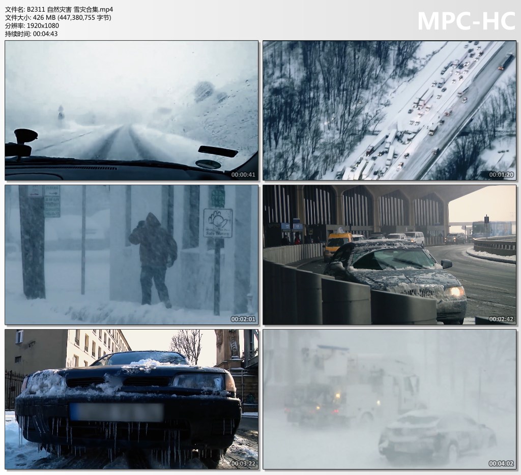 雪灾特大暴雪城市寒潮暴风雪出行救援天气景象自然灾害 视频素材