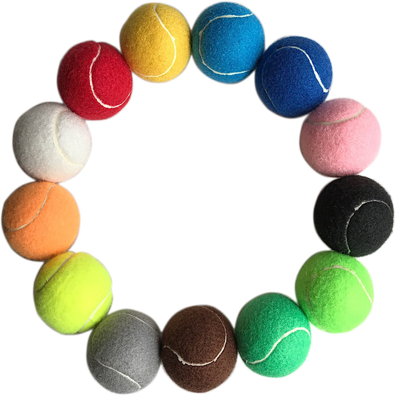 满6个包邮彩色网球深棕色白色浅蓝色粉色红色深绿色橙色黑色灰色