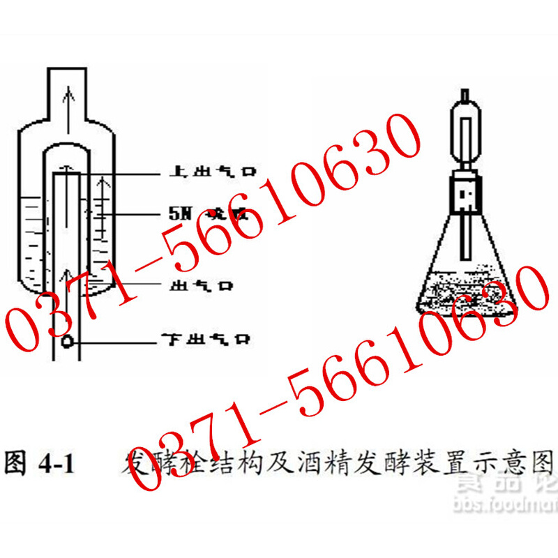 。玻璃仪器酒精发酵装置发酵栓结构150/200/250/500/1000ml毫升