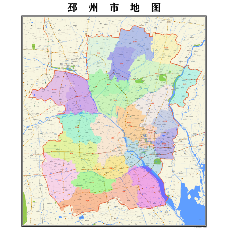 邳州市地图2023年行政区划市区主城区街道交通地图定制图片素材