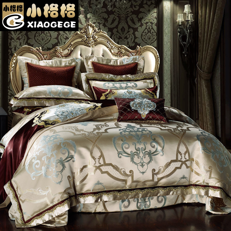 欧式奢华别墅样板房样板间法式婚庆床品床上用品四六八十件套床单
