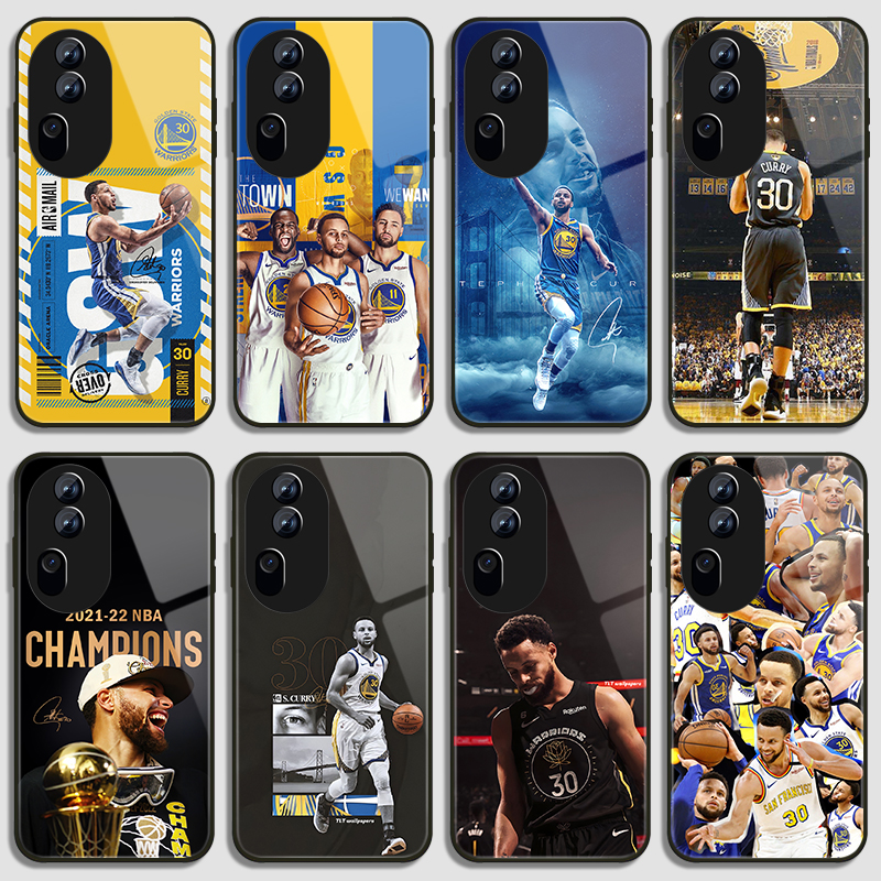 NBA库里手机壳适用OPPORENO11玻璃10勇士队9PRO定制8篮球7SE明星6保护套5硅胶边4/3