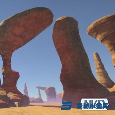 Unity3d模型 U3d模型 沙漠岩石模型包 3d美术Unity3d资料素材