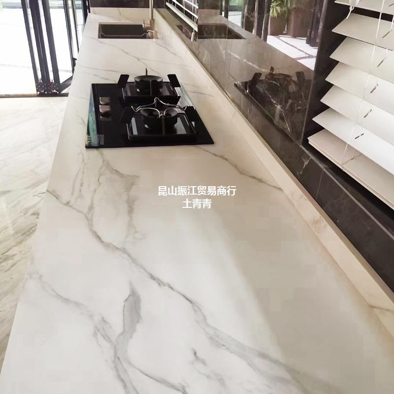 岩板厨房台面大理石橱柜浴室柜一体盆加工石材人造石板材