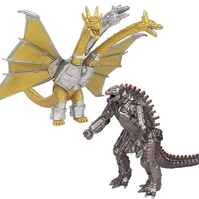 软胶大号机械钢铁哥斯拉机器恐龙金刚怪兽三头龙基拉多模型玩具