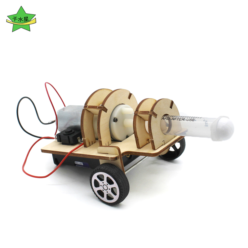空气炮模型1号 学生创客小制作A小发明木质拼装材料马达玩具材料