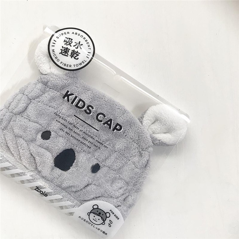 儿童宝宝干发帽 创意吸水北极熊兔子浴帽考拉洗澡速干游泳