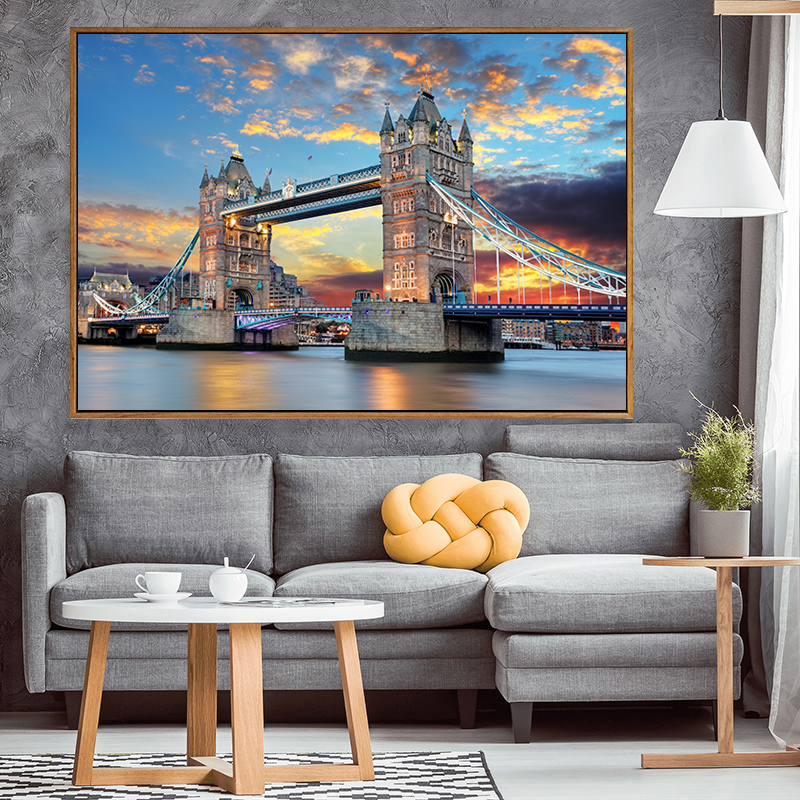 欧洲建筑英国伦敦风景摄影装饰画办公室酒店民宿壁画现代轻奢挂画