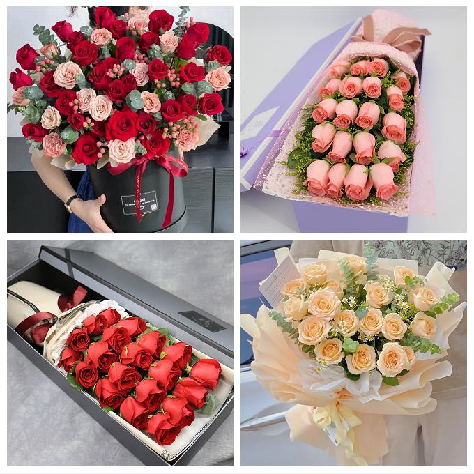 四川省巴中市南江县平昌县附近同城鲜花店配送38节玫瑰给女友老婆