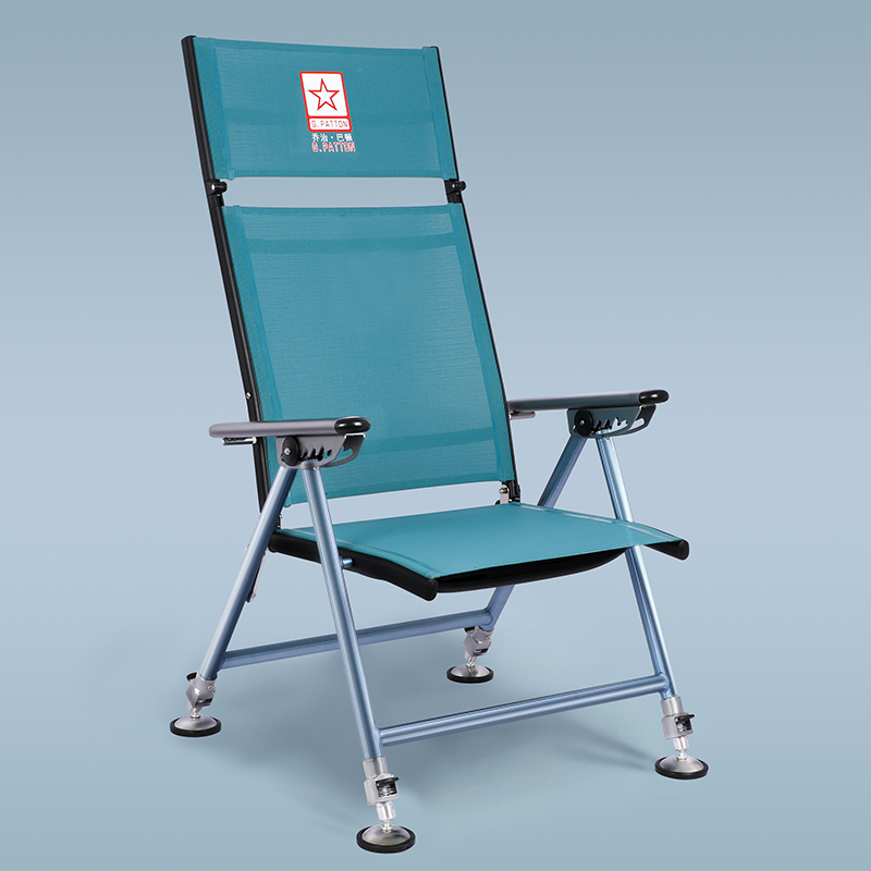 巴顿钓椅新款加厚钓鱼椅子便携折叠多功能可躺座椅全地形钓凳专用