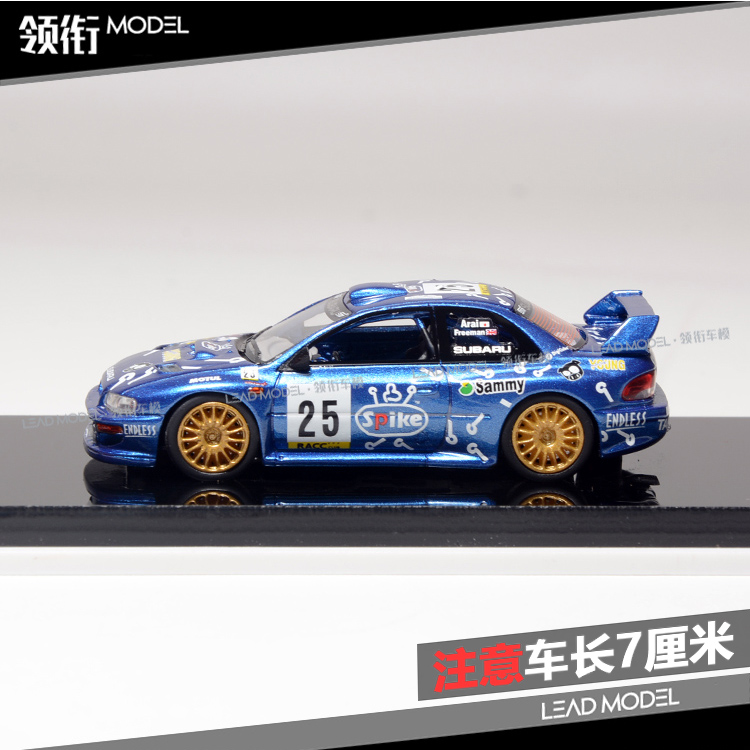 现货|VIP 1/64 斯巴鲁 SUBARU 翼豹 WRC #25 Spike 树脂车模型