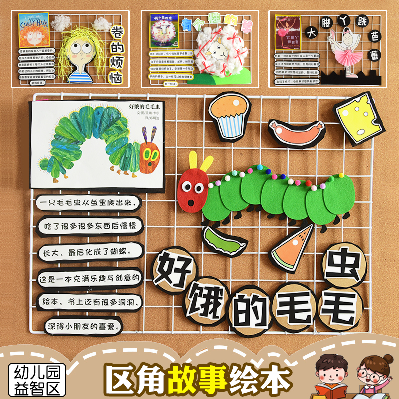 幼儿园故事展板主题文化绘本装饰环创班级语言阅读区环境布置材料