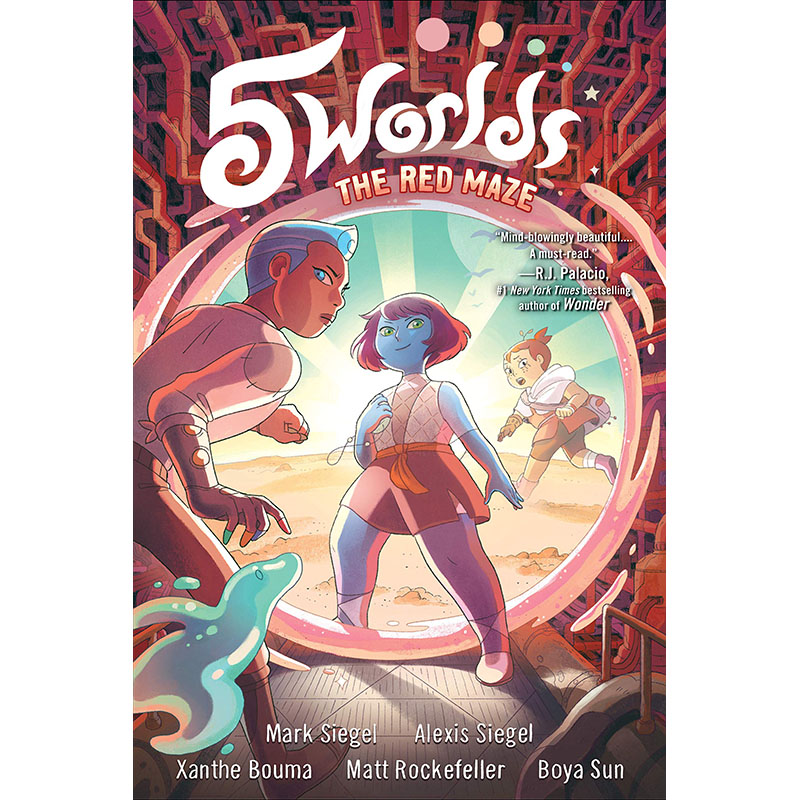 【预售】英文原版 5 Worlds Book 3 The Red Maze 精装 5世界第三部 红色迷宫 Mark Siegel 课外读物奇幻冒险故事儿童插画书籍