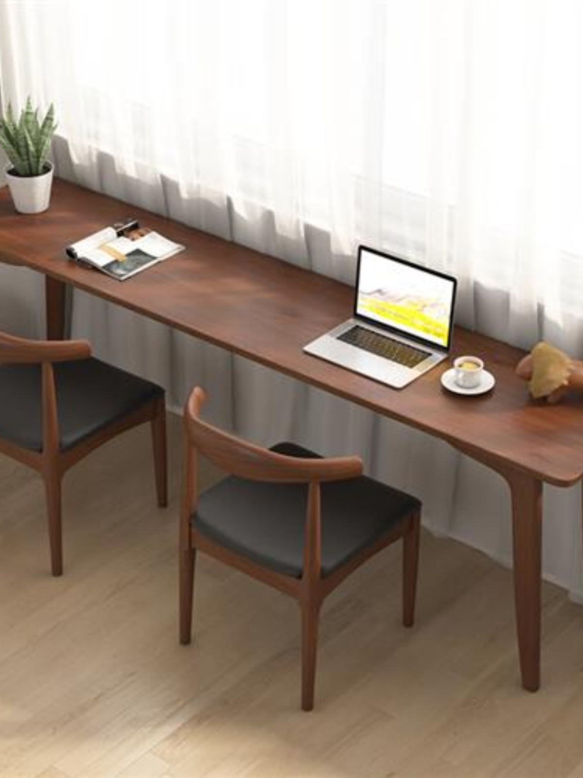 厂全实木窄书桌 全实木窄书桌长条桌子卧室窗边桌靠墙桌设计办销