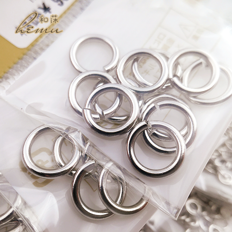 日本贵和kiwa银色开口圈铜镀铑挂圈diy手工饰品辅助辅料配件材料