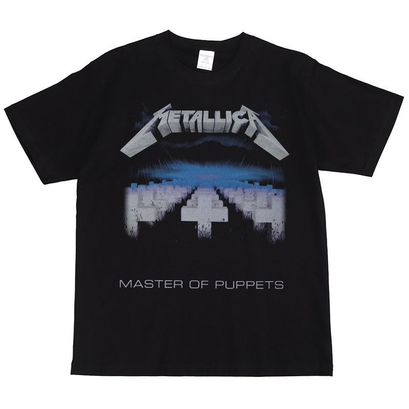 Metallica金属制品摇滚乐队数码印花美式街头嘻哈复古黑色短袖T恤