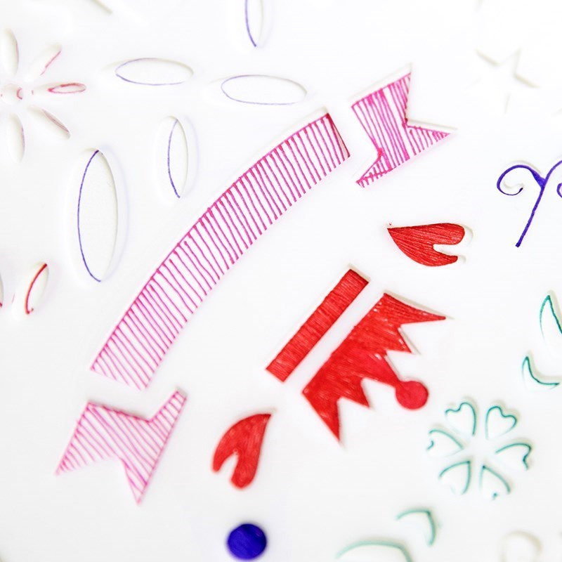 手抄报模板镂空画花边工具小报绘画模具尺小学生数学英语暑假套。