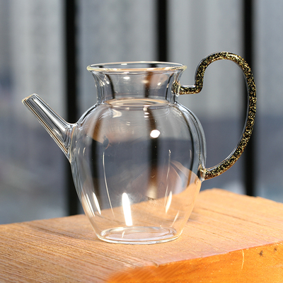 自慢堂中国风复古仿宋代持壶玻璃公道杯中式水注子匀杯公杯茶海