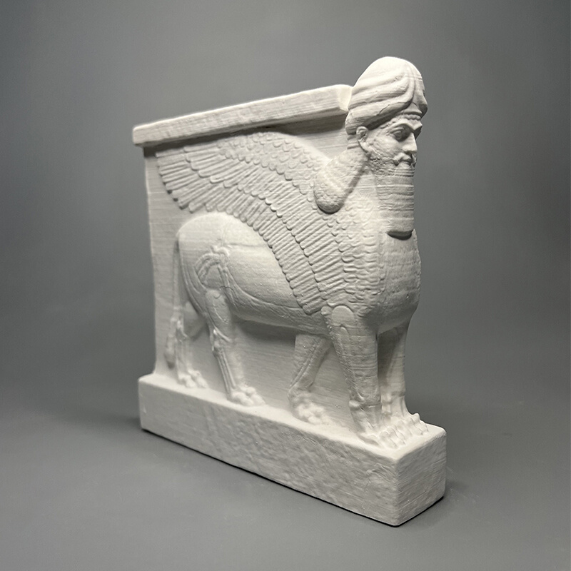 伊拉克亚述文化人首n翼牛像石膏雕塑装饰居家生日送礼品创意摆件