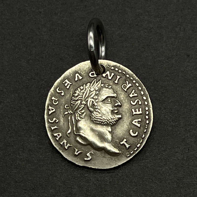 仿古罗马银币镀银纪念币皇帝苇斯巴芗鹰币恺撒提图斯硬币项链打孔