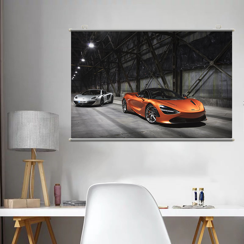 迈凯伦720S汽车壁纸墙贴超大照片写真海报来图定制宿舍卷轴画