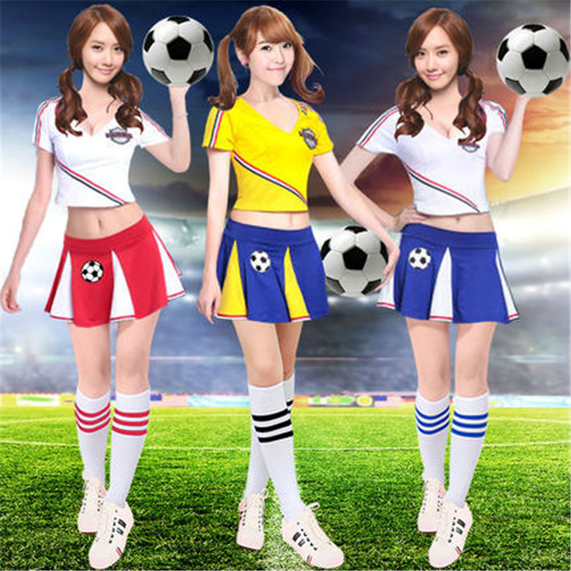 女足球宝贝世界杯啦啦操啦啦队表演服学生运动会开幕式表演服套装