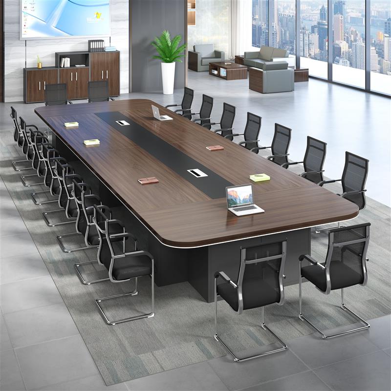 大型板式会议桌长桌简约现代会议室洽谈桌椅组合培训谈判桌条形桌