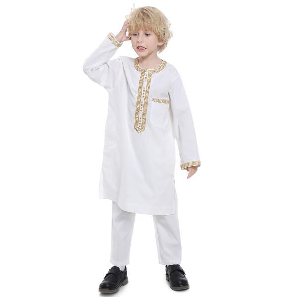 印度阿拉伯儿童男童长袍回族迪拜民族服装传统伊朗巴基斯坦套装夏