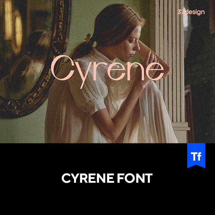 Cyrene 现代潮流ins风英文字体logo标识品牌排版版式字体下载安装