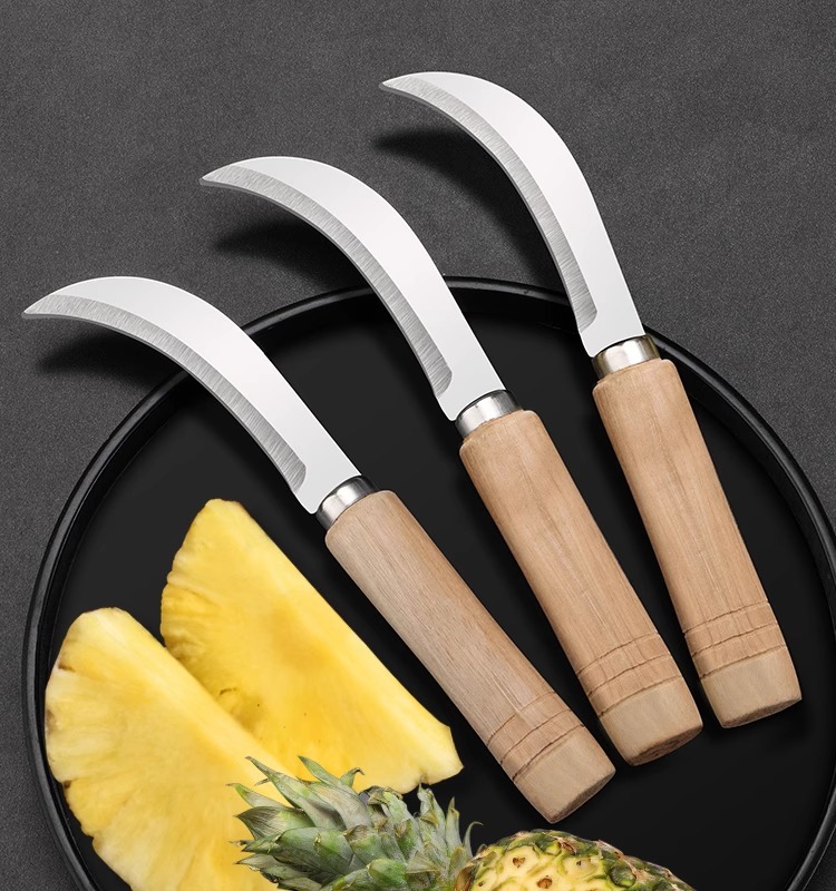 弯刀水果刀家用削皮刀甘蔗刀菠萝刀具大全小刀锋利高硬度割菜刀子