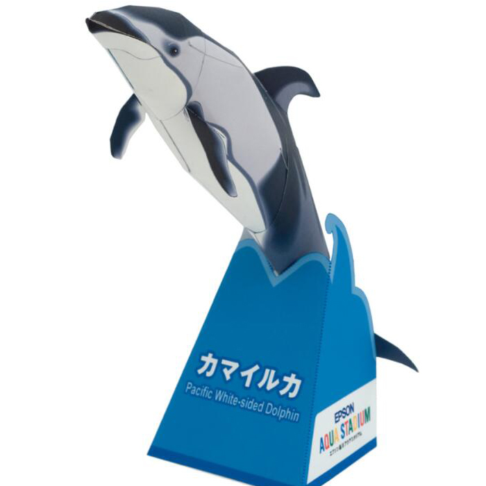 儿童益智手工制作海洋生物鱼海豚DIY立体3D纸质模型剪纸纸艺玩具