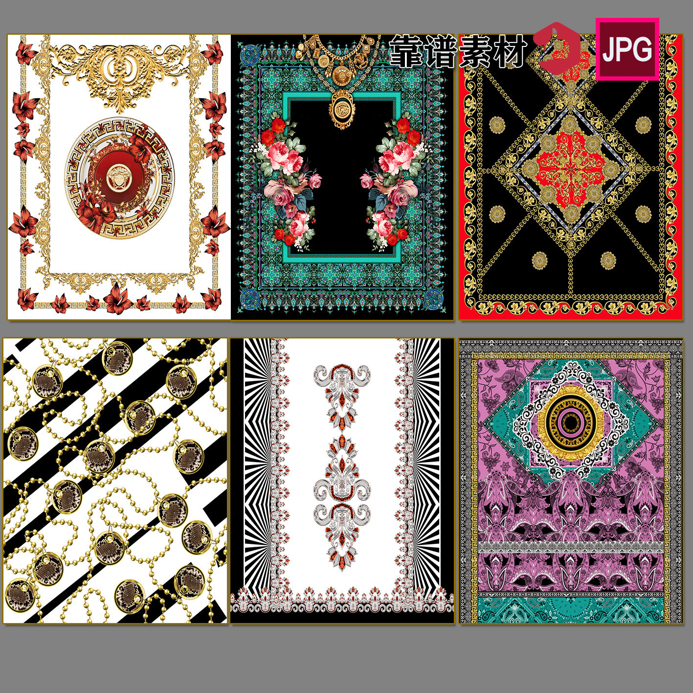 古典复古奢华欧式花纹服饰面料地毯挂毯高清图片平面设计素材