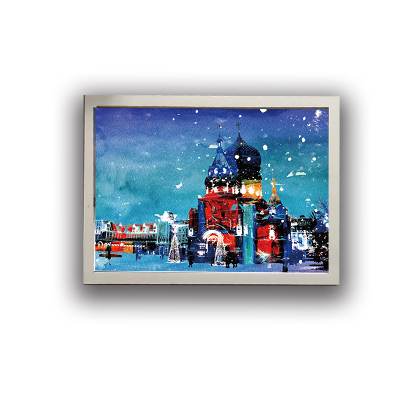 哈尔滨原创装饰画老建筑索菲亚教堂大剧院中央大街情人节圣诞节礼