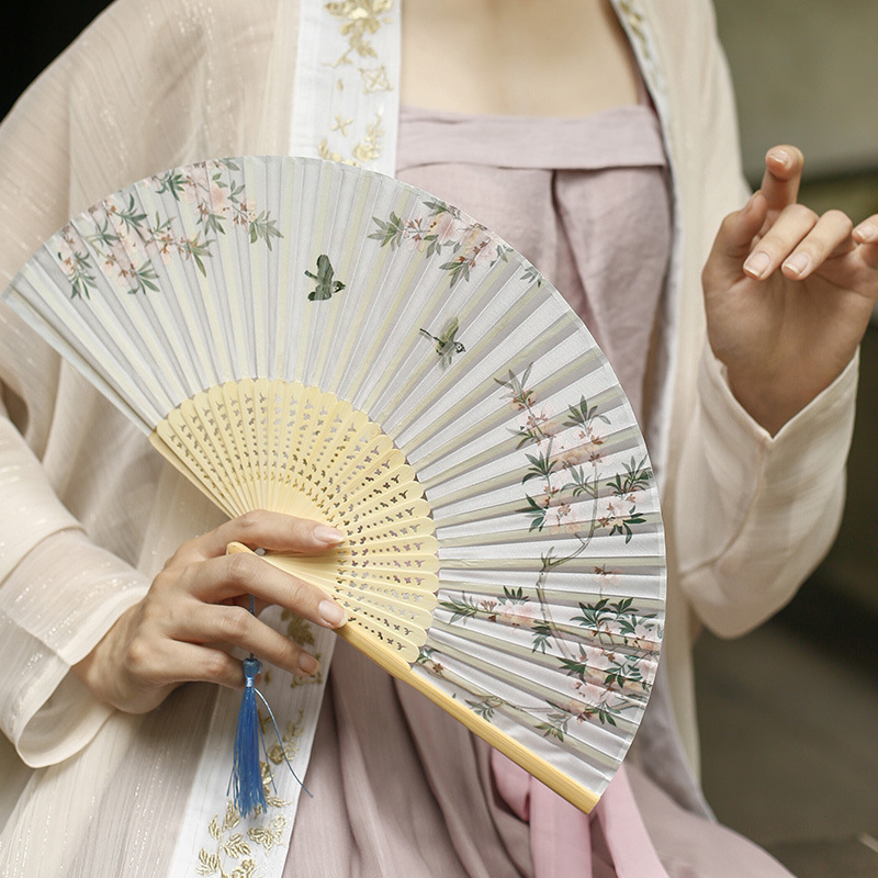 古风扇子折扇中国风汉服女旗袍舞蹈跳舞儿童学生夏日随身折叠小扇