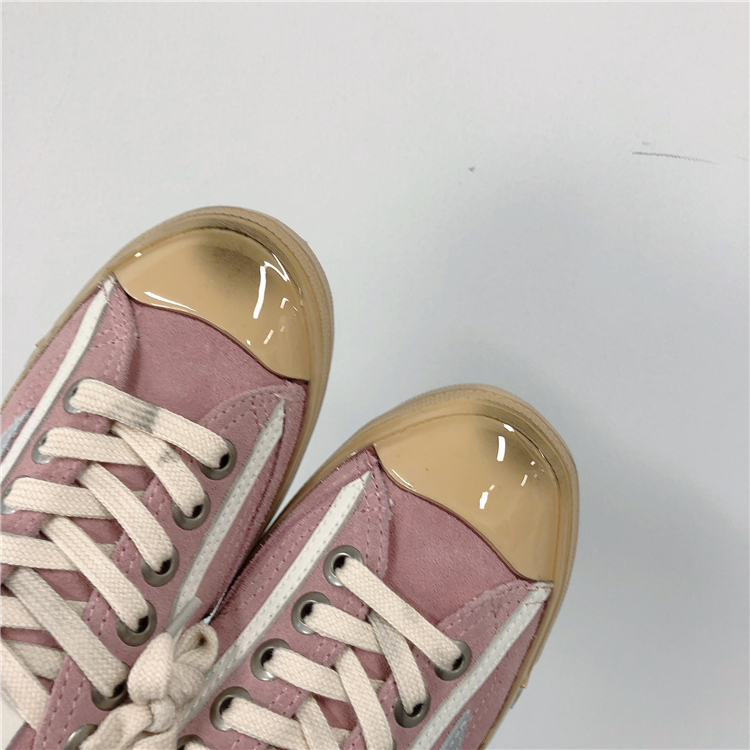 star系列 樱花粉做旧硫化鞋  黄油边淋漆工艺复古小脏鞋 35-40