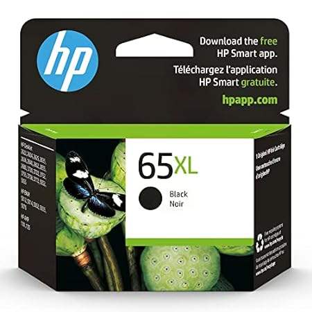 HP 65XL Black High-yield Ink Cartridge | Works with HP AM
