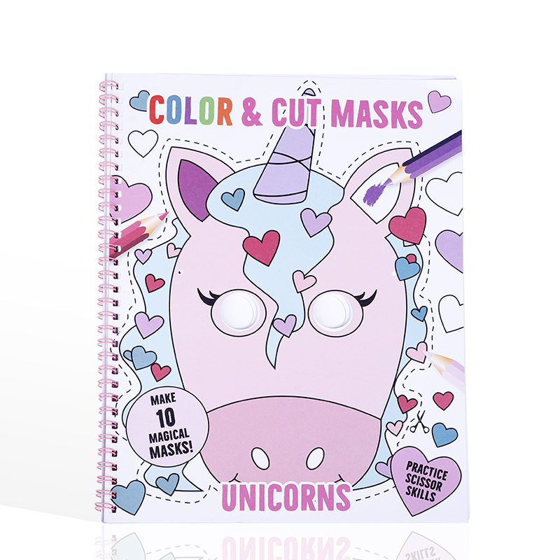 英文原版进口Color Cut Masks: Unicorns 彩色和切割面具：独角兽 儿童颜色形状认知入门激发孩子的创造力培养孩子的想象力正版