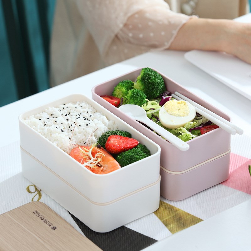 Office Worker Lunch Box Double-Layer Adult Students