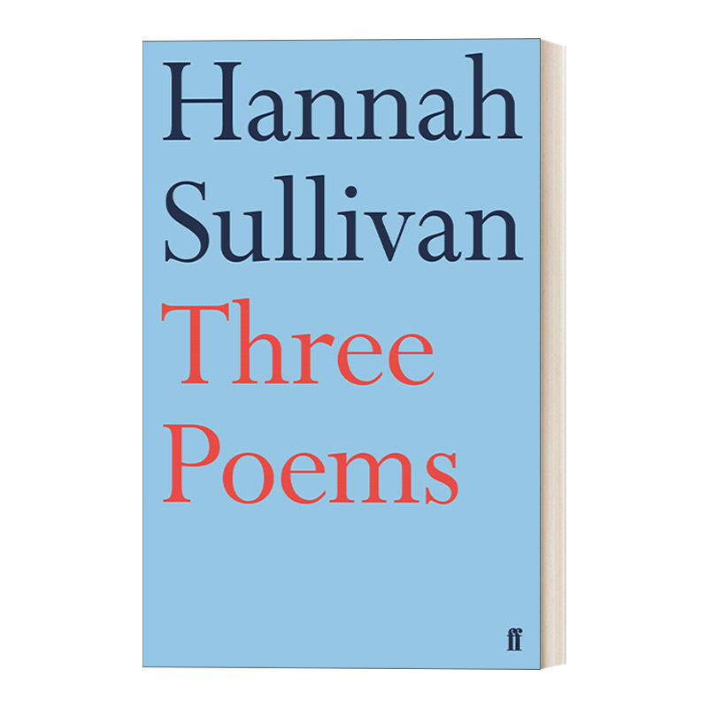 英文原版 Three Poems 三首诗 汉娜·苏利文 科斯塔文学奖短名单 英文版 进口英语原版书籍