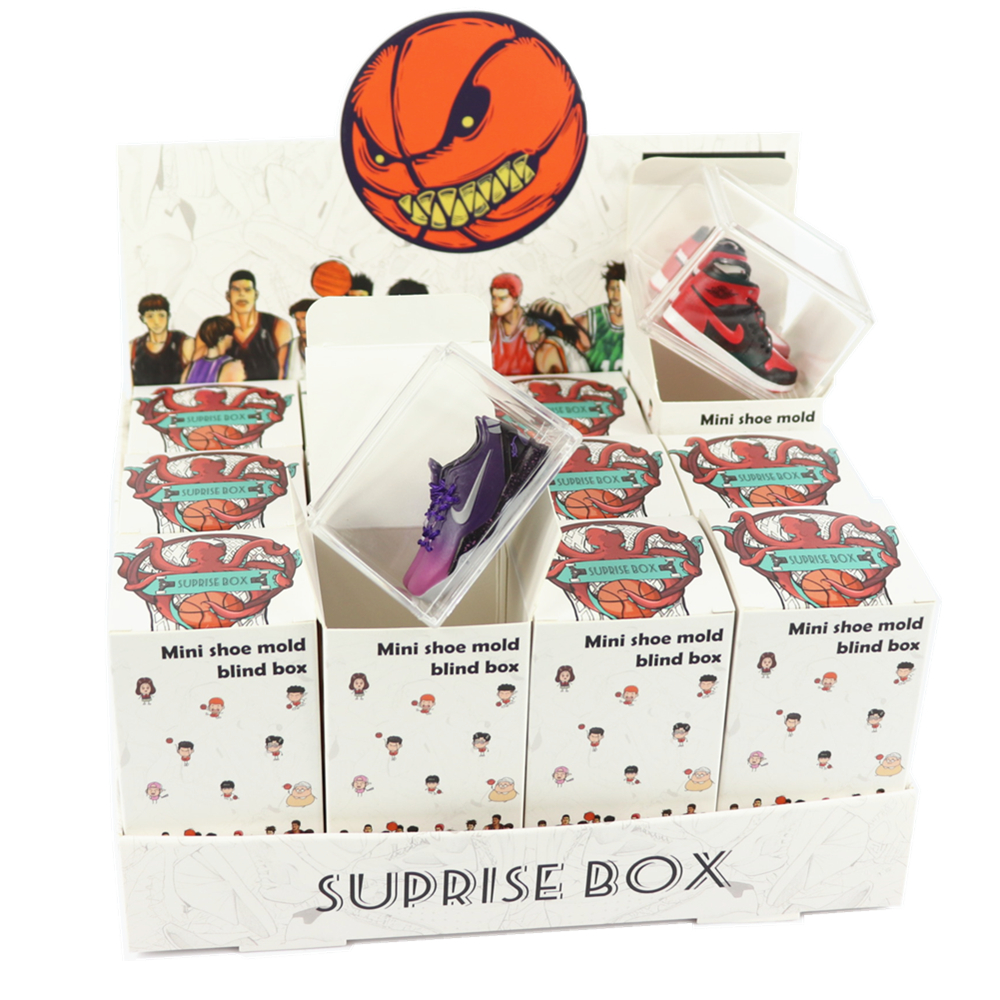 迷你AJ立体小篮球鞋模型盲盒摆件钥匙扣全套系列情侣男女生日礼物