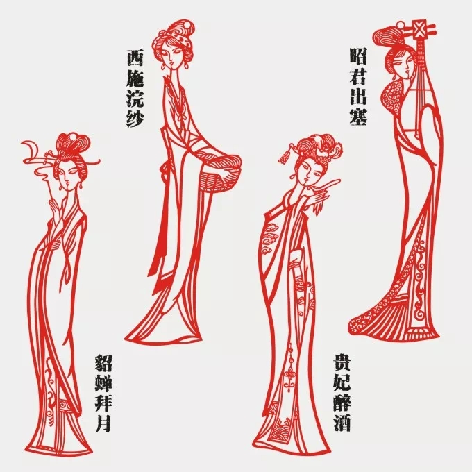 四大美女古代人物精品金属书签古典文化中国结特色创意小礼品包邮