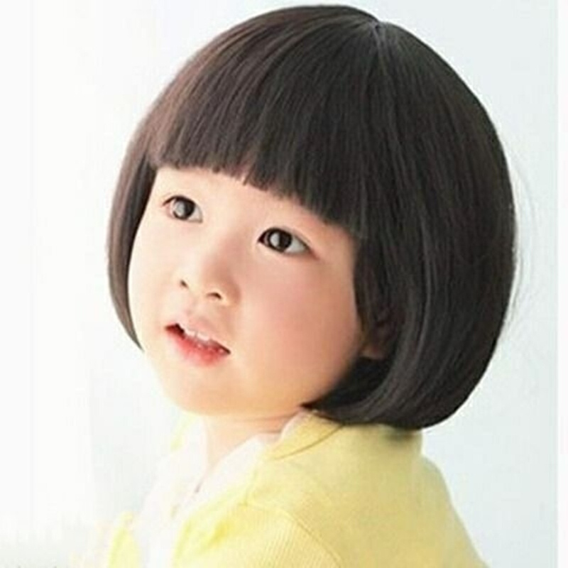 直销新款女童短发发型韩版儿童假发女宝宝短发女童小孩公主假发可