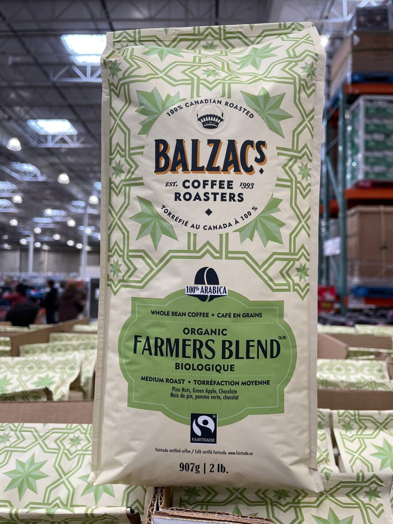 加拿大直邮 BALZAC's 有机中度烘培 咖啡豆 907克/袋