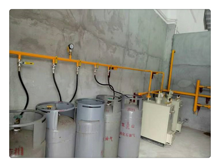 中邦100KG汽化炉液化气气化器50KG气化炉安装实例
