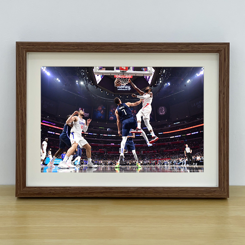 NBA快船泡椒保罗乔治相框桌面摆台装饰画球星海报挂墙礼物纪念品