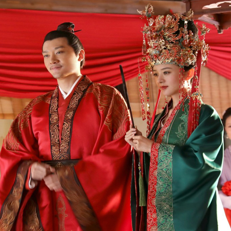 知否婚服知否同款古装赵丽颖中国风红色结婚古代婚礼婚服喜服男
